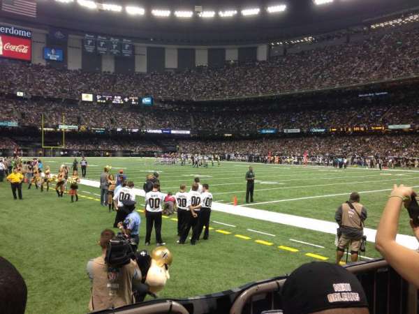 Caesars Superdome, section: 104, row: 2, seat: 20