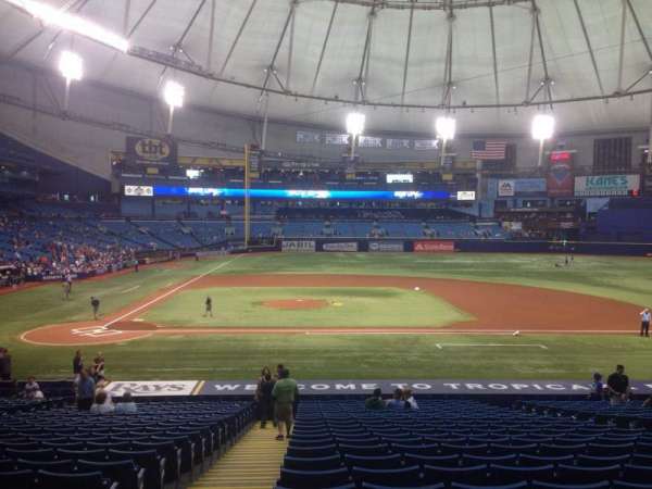 Tropicana Field, section: 114, row: Hh, seat: 1