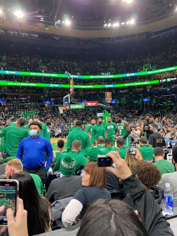 TD Garden, section: 20, row: 2, seat: 7