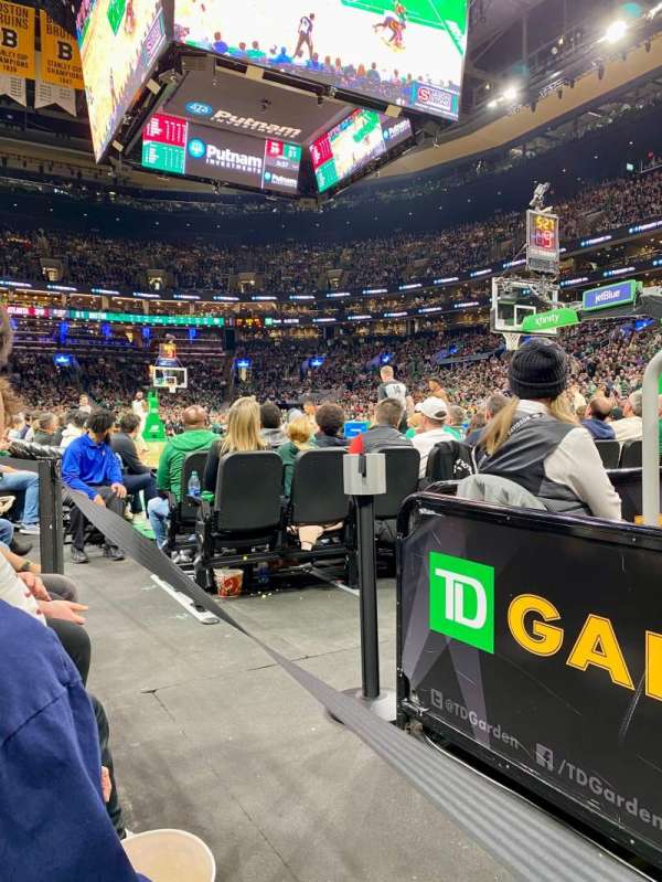 TD Garden, section: 10, row: A, seat: 1-4