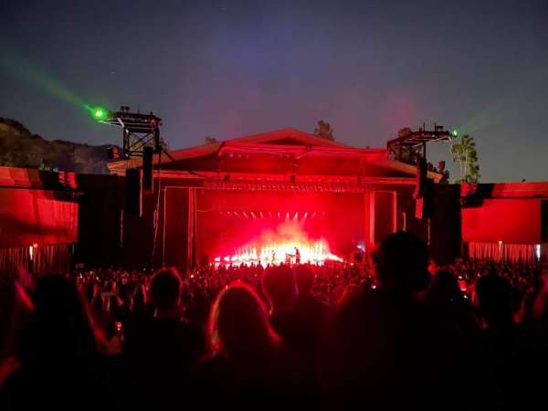 The Greek Theatre, section: B Left Center, row: G, seat: 133