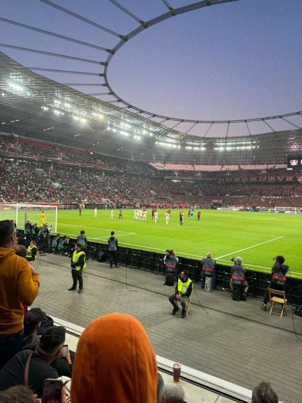 BayArena, section: H4, row: 4, seat: 9