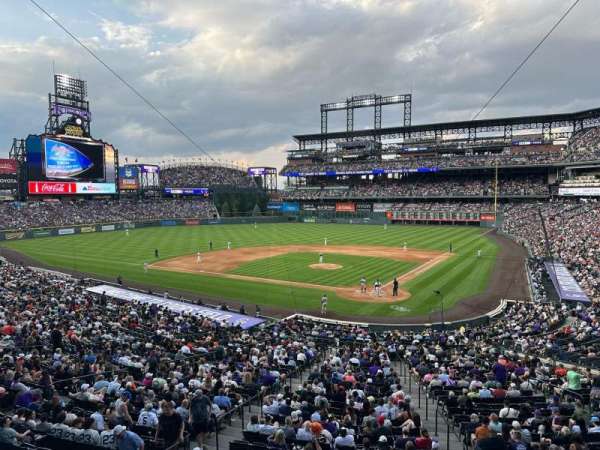 Coors Field, section: Press Club 3, row: 1, seat: 10