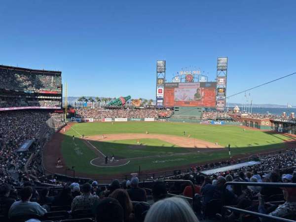 Oracle Park, section: 213, row: J, seat: 2
