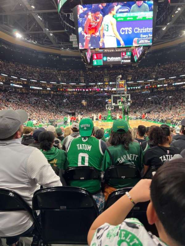 TD Garden, section: 18, row: 2, seat: 3