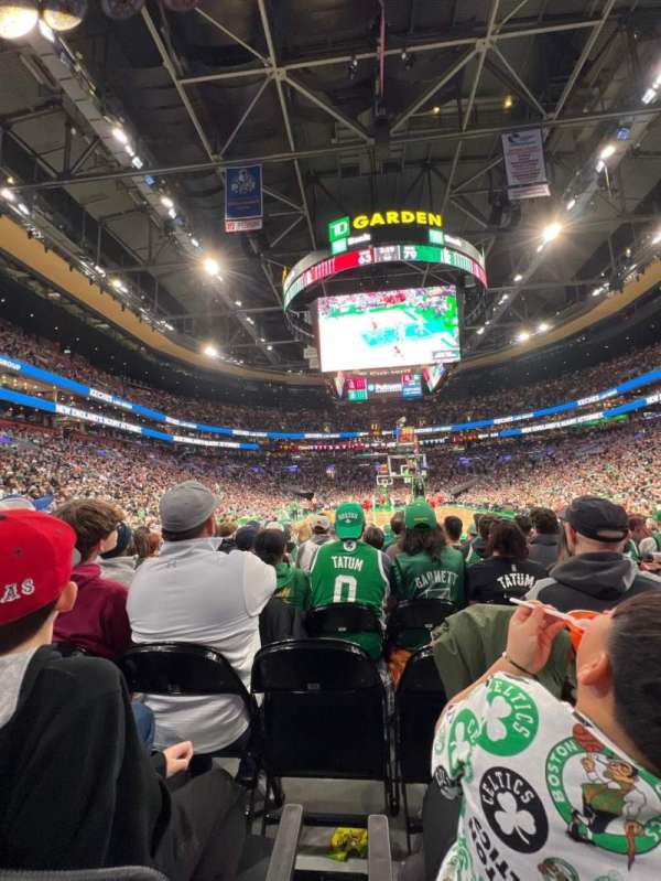 TD Garden, section: 18, row: 2, seat: 3