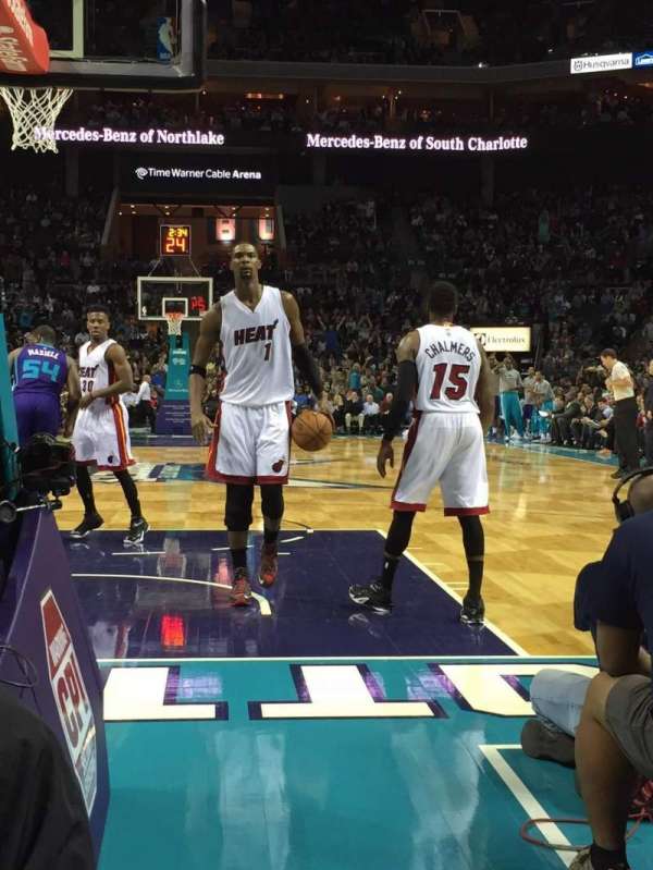Spectrum Center, section: 109, row: 1, seat: 10