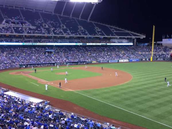Kauffman Stadium, section: 322, row: A, seat: 13