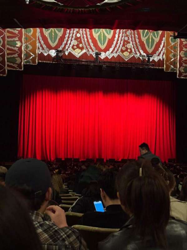 Paramount Theater, Oakland, section: ORCH, row: NN, seat: 117