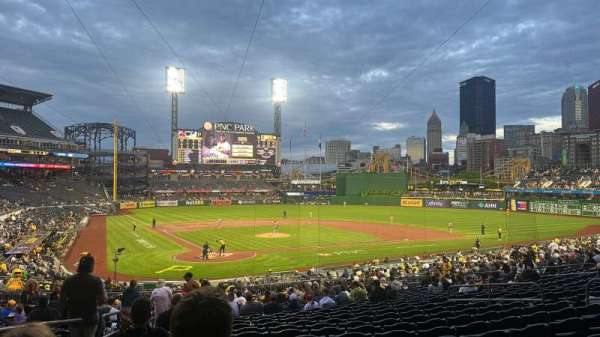 PNC Park, section: 114, row: AA, seat: 34
