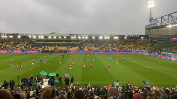 Carrow Road, section: J, row: W, seat: 81