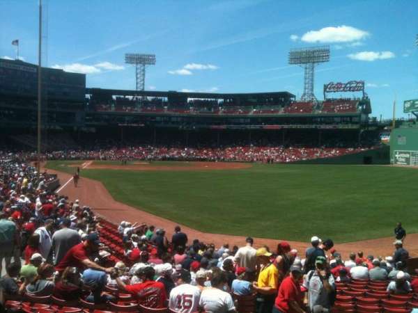 Fenway Park, section: Grandstand 4, row: QQ, seat: 1