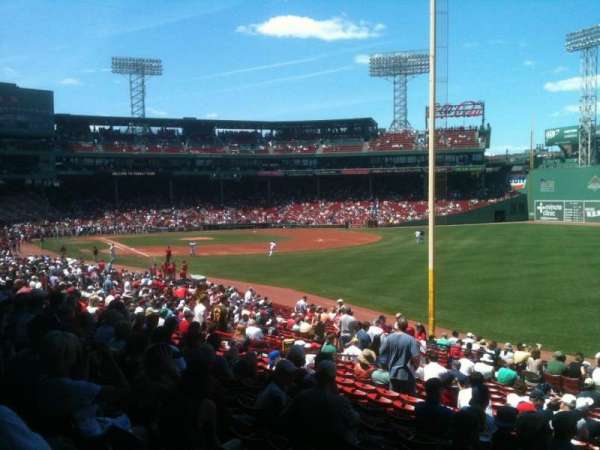 Fenway Park, section: Grandstand 6, row: 1, seat: 21