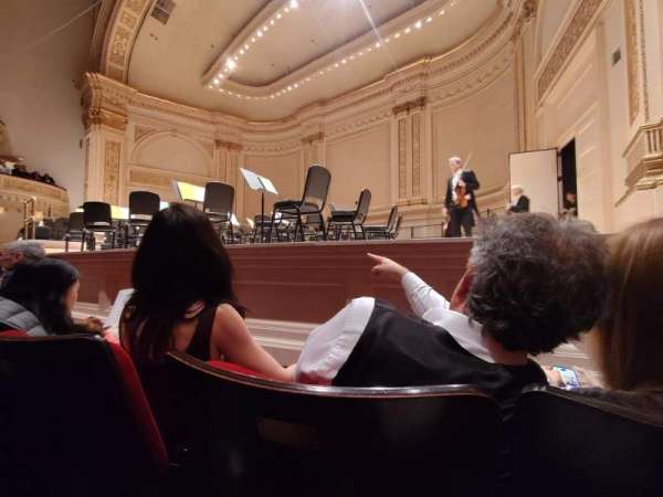Carnegie Hall, section: Parquet R, row: B, seat: 16