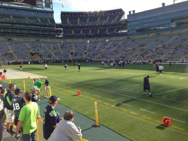 Lambeau Field, section: 109, row: 4, seat: 5