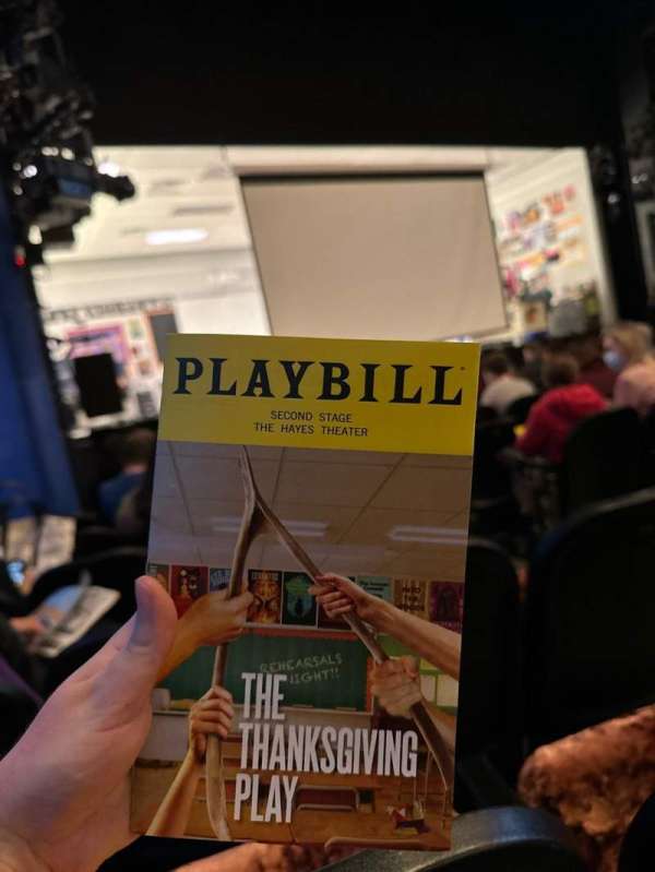Hayes Theater, section: Orchestra L, row: J, seat: 7