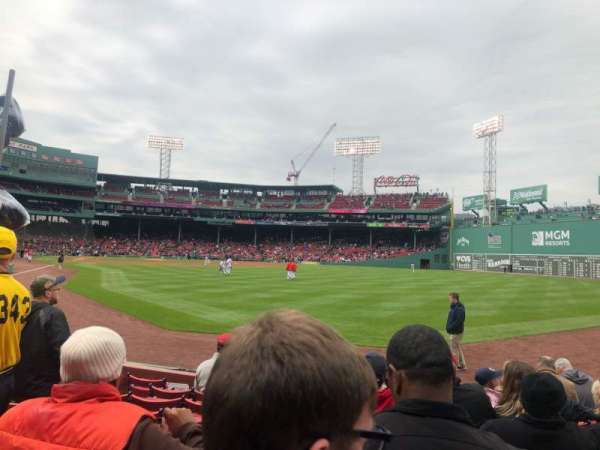 Fenway Park, section: Right Field Box 2, row: H, seat: 16