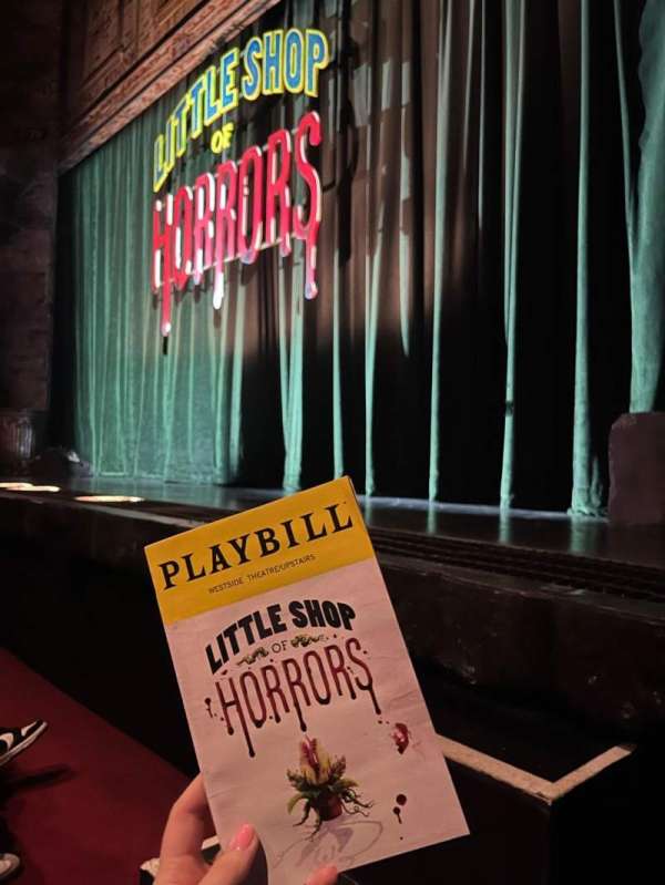 Westside Theatre Upstairs, section: Orchestra R, row: A, seat: 2
