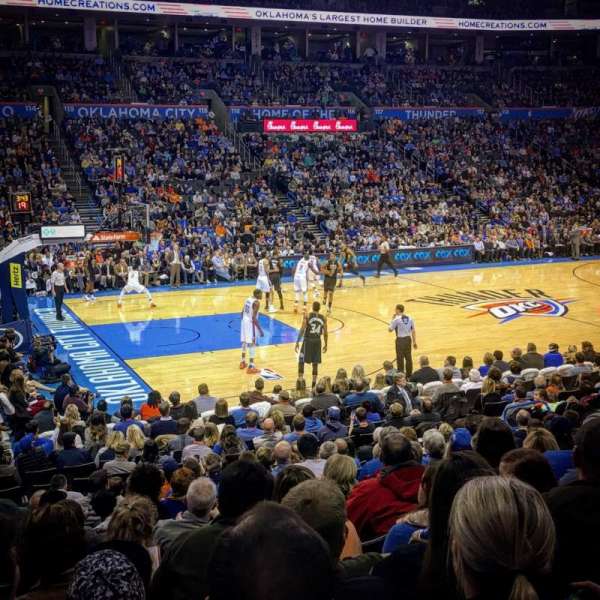 Paycom Center, section: 107, row: N, seat: 16