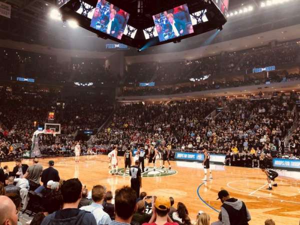 Fiserv Forum, section: 105, row: 2, seat: 7