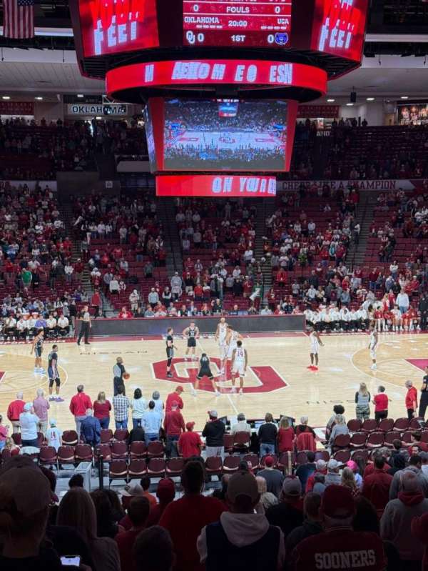 Lloyd Noble Center, section: 108, row: 19, seat: 6W