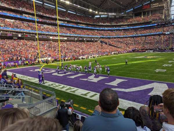 U.S. Bank Stadium, section: 140, row: 6, seat: 7