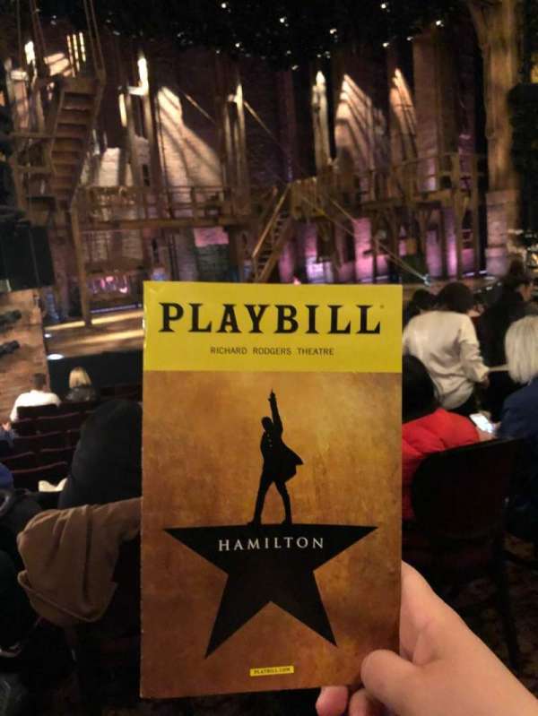 Richard Rodgers Theatre, section: Orchestra L, row: L, seat: 21