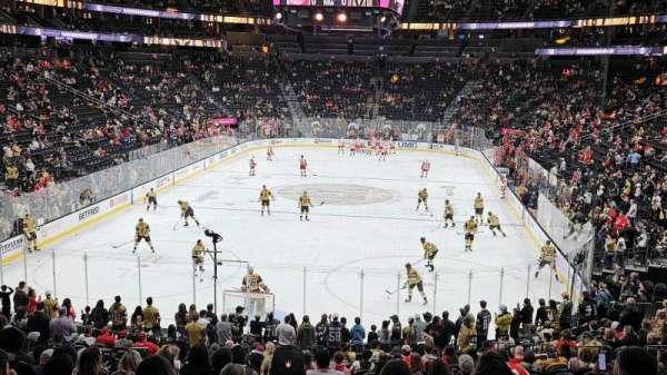 T-Mobile Arena, section: 1, row: W, seat: 10
