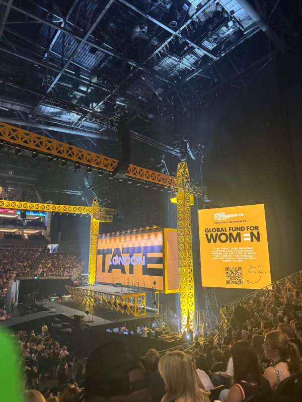 The O2, London, section: 112, row: T, seat: 373