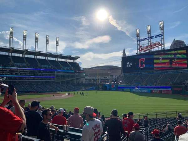 Progressive Field, section: The Corner Drink Rails