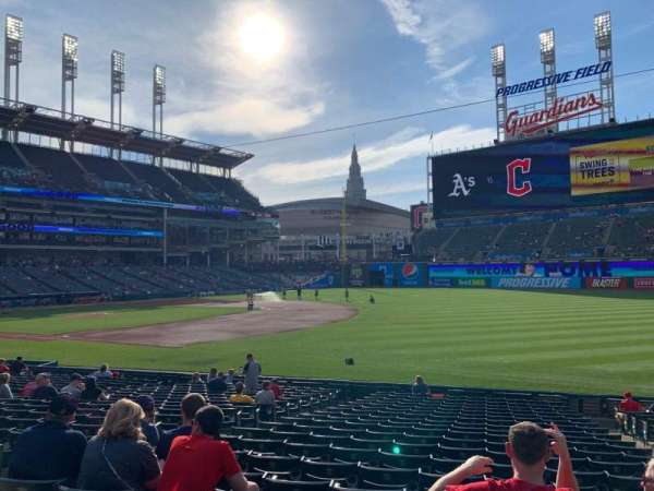 Progressive Field, section: 131, row: V, seat: 6