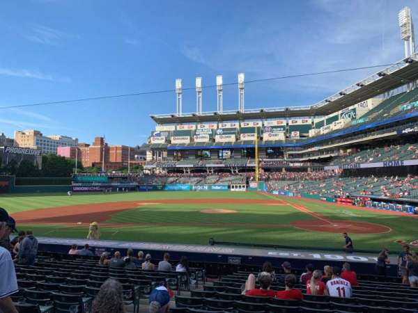 Progressive Field, section: 159, row: W, seat: 5