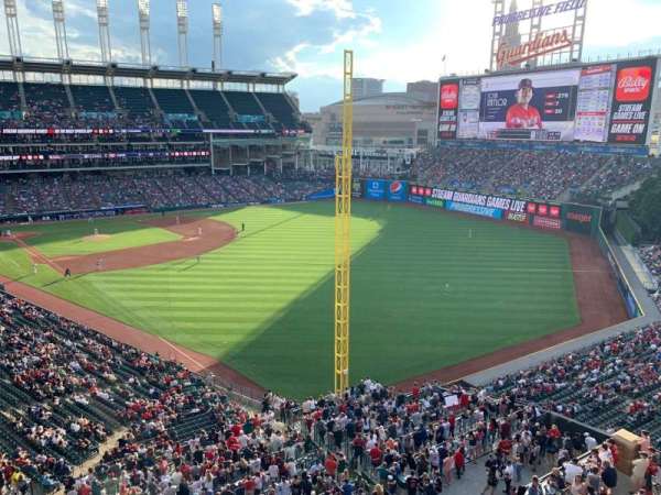 Progressive Field, section: 419, row: A, seat: 4