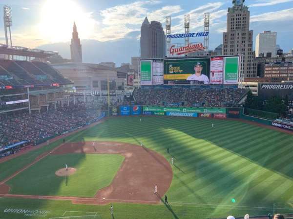 Progressive Field, section: 438, row: E, seat: 9