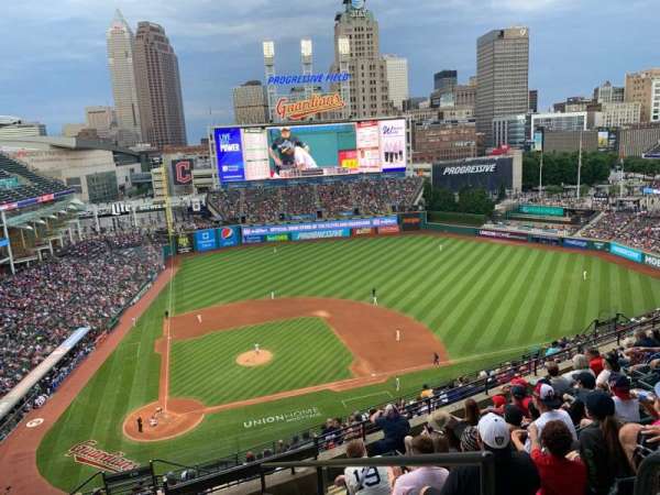 Progressive Field, section: 550, row: M, seat: 8