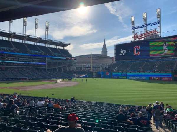 Progressive Field, section: 129, row: BB, seat: 1