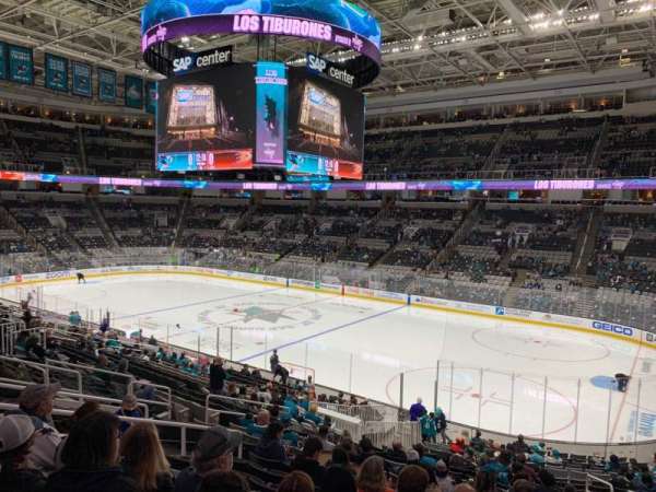 SAP Center, section: 127, row: 23, seat: 3