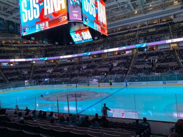 SAP Center, section: 128, row: 12, seat: 6