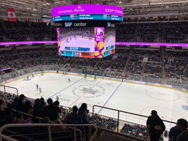 SAP Center, section: 214, row: 7, seat: 1