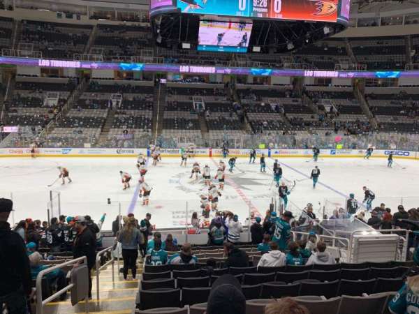 SAP Center, section: 101, row: 16, seat: 21