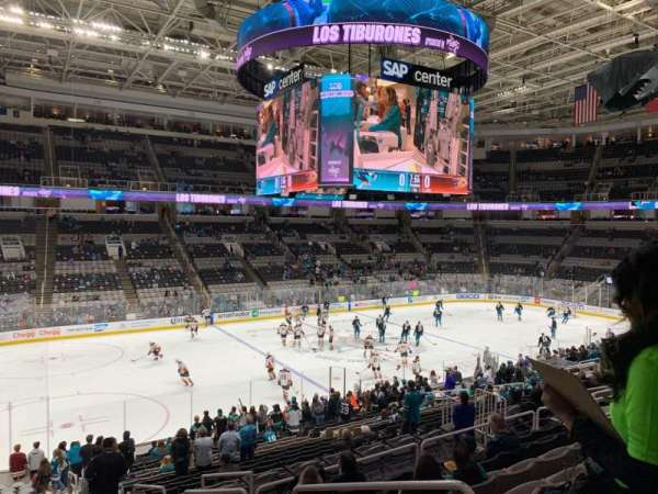 SAP Center, section: 103, row: 24, seat: 1