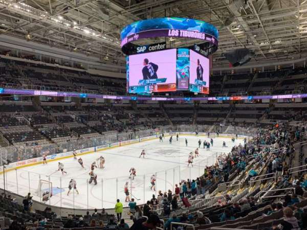 SAP Center, section: 106, row: 24, seat: 3