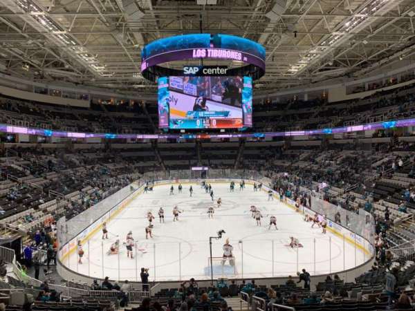 SAP Center, section: 109, row: 23, seat: 2