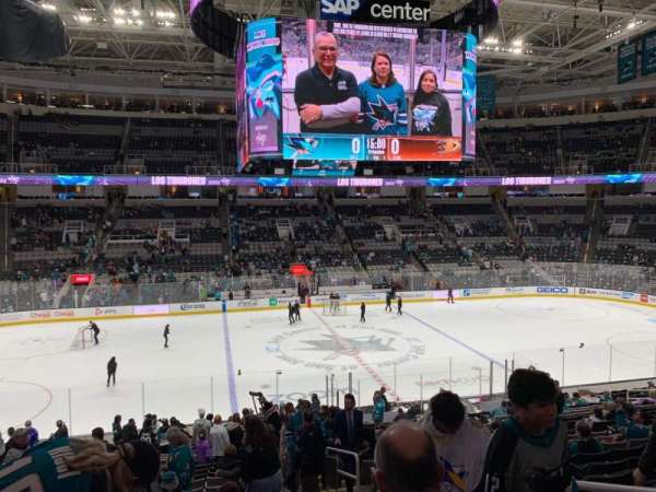 SAP Center, section: 116, row: 23, seat: 1