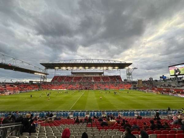 BMO Field, section: 107, row: 19, seat: 25