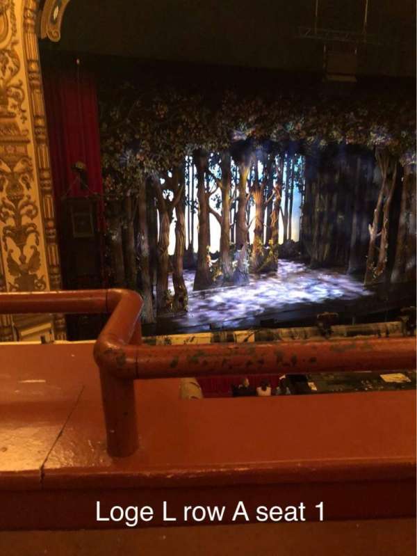 Cadillac Palace Theater, section: Loge L, row: A, seat: 1