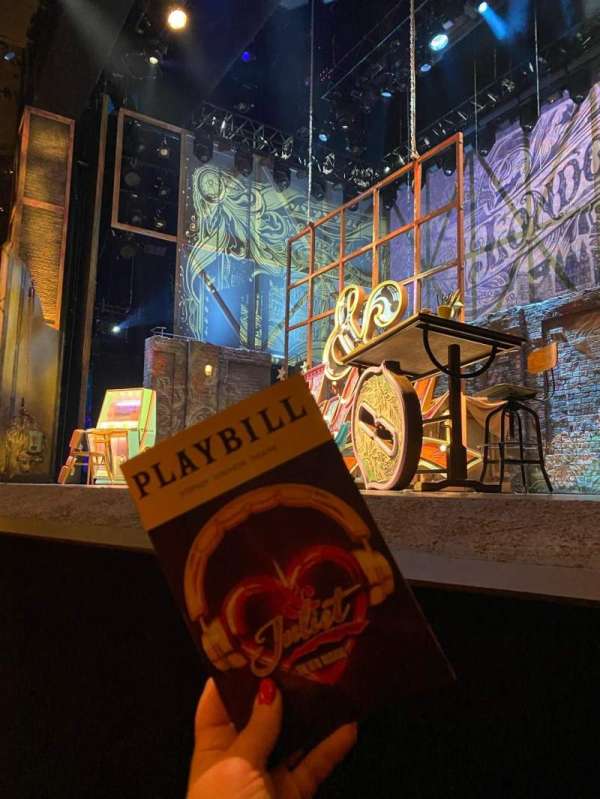 Stephen Sondheim Theatre, section: Orchestra R, row: A, seat: 8
