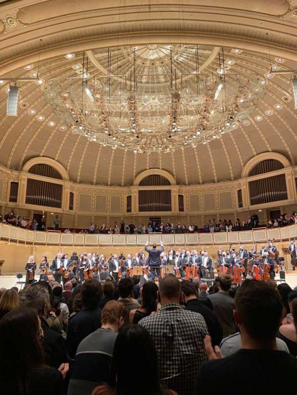 Orchestra Hall, Chicago, section: Main Floor Center, row: O, seat: 108