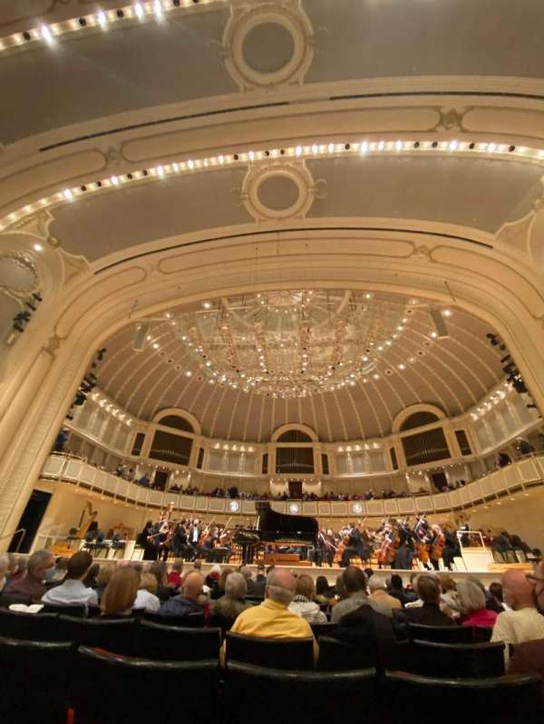 Orchestra Hall, Chicago, section: Main Floor Center, row: K, seat: 110