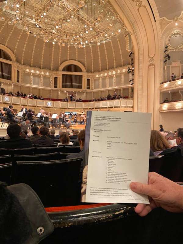 Orchestra Hall, Chicago, section: Main Floor Left, row: L, seat: 23